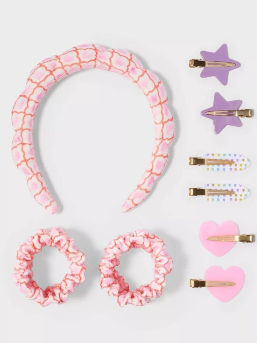 Roller Rabbit x Target Geo Hearts Headband Wristband Clip Set